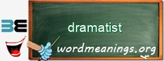 WordMeaning blackboard for dramatist